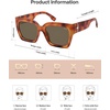 image:imageSOJOS Trendy Square Polarized Sunglasses Womens Retro Vintage Women 90s Sun Glasses SJ2612Brown Tortoise Frame Brown Lens
