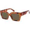 image:imageSOJOS Trendy Square Polarized Sunglasses Womens Retro Vintage Women 90s Sun Glasses SJ2612Brown Tortoise Frame Brown Lens