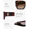 image:imageSOJOS Trendy Square Polarized Sunglasses Womens Retro Vintage Women 90s Sun Glasses SJ2612Tortoise Frame Brown Grading Lens