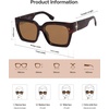 image:imageSOJOS Trendy Square Polarized Sunglasses Womens Retro Vintage Women 90s Sun Glasses SJ2612Tortoise Frame Brown Lens