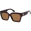 image:imageSOJOS Trendy Square Polarized Sunglasses Womens Retro Vintage Women 90s Sun Glasses SJ2612Tortoise Frame Brown Lens