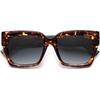 image:imageSOJOS Trendy Square Polarized Sunglasses Womens Retro Vintage Women 90s Sun Glasses SJ2612Tortoise Frame Grey Grading Lens