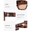 image:imageSOJOS Trendy Square Polarized Sunglasses Womens Retro Vintage Women 90s Sun Glasses SJ2612Tortoise Frame Light Pink Lens