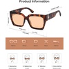 image:imageSOJOS Trendy Square Polarized Sunglasses Womens Retro Vintage Women 90s Sun Glasses SJ2612Tortoise Frame Light Pink Lens
