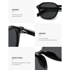 image:imageSOJOS Trendy Square Polarized Sunglasses for Women Men Retro Vintage UV Protection Womens Mens Sun Glasses SJ2624BlackGrey