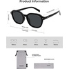image:imageSOJOS Trendy Square Polarized Sunglasses for Women Men Retro Vintage UV Protection Womens Mens Sun Glasses SJ2624BlackGrey
