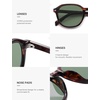 image:imageSOJOS Trendy Square Polarized Sunglasses for Women Men Retro Vintage UV Protection Womens Mens Sun Glasses SJ2624Brown StripDark Green