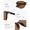 image:imageSOJOS Trendy Square Polarized Sunglasses for Women Men Retro Vintage UV Protection Womens Mens Sun Glasses SJ2624Dark BrownBrown