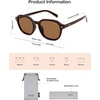image:imageSOJOS Trendy Square Polarized Sunglasses for Women Men Retro Vintage UV Protection Womens Mens Sun Glasses SJ2624Dark BrownBrown