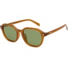 image:imageSOJOS Trendy Square Polarized Sunglasses for Women Men Retro Vintage UV Protection Womens Mens Sun Glasses SJ2624Honey YellowLight Green
