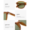 image:imageSOJOS Trendy Square Polarized Sunglasses for Women Men Retro Vintage UV Protection Womens Mens Sun Glasses SJ2624Honey YellowLight Green