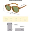 image:imageSOJOS Trendy Square Polarized Sunglasses for Women Men Retro Vintage UV Protection Womens Mens Sun Glasses SJ2624Honey YellowLight Green