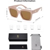 image:imageSOJOS Trendy Square Polarized Sunglasses for Womens MensRetro Plastic Frame Shades Designer Inspired Sun Glasses SJ2306Beige