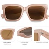 image:imageSOJOS Trendy Square Polarized Sunglasses for Womens MensRetro Plastic Frame Shades Designer Inspired Sun Glasses SJ2306Beige