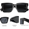 image:imageSOJOS Trendy Square Polarized Sunglasses for Womens MensRetro Plastic Frame Shades Designer Inspired Sun Glasses SJ2306Black