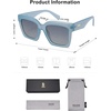 image:imageSOJOS Trendy Square Polarized Sunglasses for Womens MensRetro Plastic Frame Shades Designer Inspired Sun Glasses SJ2306Blue