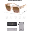 image:imageSOJOS Trendy Square Polarized Sunglasses for Womens MensRetro Plastic Frame Shades Designer Inspired Sun Glasses SJ2306Crystal Brown