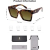 image:imageSOJOS Trendy Square Polarized Sunglasses for Womens MensRetro Plastic Frame Shades Designer Inspired Sun Glasses SJ2306Demi