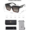 image:imageSOJOS Trendy Square Polarized Sunglasses for Womens MensRetro Plastic Frame Shades Designer Inspired Sun Glasses SJ2306Multicolor