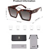 image:imageSOJOS Trendy Square Polarized Sunglasses for Womens MensRetro Plastic Frame Shades Designer Inspired Sun Glasses SJ2306Tortoise