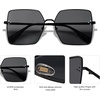 image:imageSOJOS Trendy Square Sunglasses Womens Big Oversized Designer Style UV Protection Sunnies Shades Lunettes de Soleil SJ1170Black