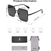 image:imageSOJOS Trendy Square Sunglasses Womens Big Oversized Designer Style UV Protection Sunnies Shades Lunettes de Soleil SJ1170Black