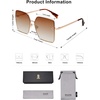 image:imageSOJOS Trendy Square Sunglasses Womens Big Oversized Designer Style UV Protection Sunnies Shades Lunettes de Soleil SJ1170Brown
