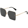 image:imageSOJOS Trendy Square Sunglasses Womens Big Oversized Designer Style UV Protection Sunnies Shades Lunettes de Soleil SJ1170Gold