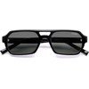 image:imageSOJOS Trendy TR90 Polarized Aviator Sunglasses for Women MenRetro Rectangle Shades Sun Glasses SJ2683Black Frame Grey Lens
