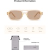 image:imageSOJOS Trendy TR90 Polarized Aviator Sunglasses for Women MenRetro Rectangle Shades Sun Glasses SJ2683Light Brown Frame Brown Lens