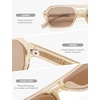image:imageSOJOS Trendy TR90 Polarized Aviator Sunglasses for Women MenRetro Rectangle Shades Sun Glasses SJ2683Light Brown Frame Brown Lens
