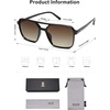 image:imageSOJOS Trendy Vintage Aviator Square Sunglasses For Womens Mens Retro 70s UV400 Women Sun Glasses SJ2327BlackBrown Grading