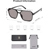 image:imageSOJOS Trendy Vintage Aviator Square Sunglasses For Womens Mens Retro 70s UV400 Women Sun Glasses SJ2327BlackGrey