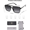 image:imageSOJOS Trendy Vintage Aviator Square Sunglasses For Womens Mens Retro 70s UV400 Women Sun Glasses SJ2327BlackGrey Grading