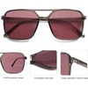 image:imageSOJOS Trendy Vintage Aviator Square Sunglasses For Womens Mens Retro 70s UV400 Women Sun Glasses SJ2327GreyRed