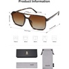 image:imageSOJOS Trendy Vintage Aviator Square Sunglasses For Womens Mens Retro 70s UV400 Women Sun Glasses SJ2327LeopardBrown Grading