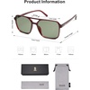 image:imageSOJOS Trendy Vintage Aviator Square Sunglasses For Womens Mens Retro 70s UV400 Women Sun Glasses SJ2327RedGreen