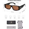image:imageSOJOS Trendy Y2K Rectangle Polarized Sunglasses for Women Men Fashion Designer Rave Sunglasses SJ2228BlackBrown