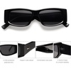image:imageSOJOS Trendy Y2K Rectangle Polarized Sunglasses for Women Men Fashion Designer Rave Sunglasses SJ2228BlackGrey
