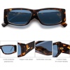 image:imageSOJOS Trendy Y2K Rectangle Polarized Sunglasses for Women Men Fashion Designer Rave Sunglasses SJ2228Brown TortoiseBlue