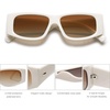 image:imageSOJOS Trendy Y2K Rectangle Polarized Sunglasses for Women Men Fashion Designer Rave Sunglasses SJ2228Cream WhiteBrown