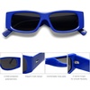 image:imageSOJOS Trendy Y2K Rectangle Polarized Sunglasses for Women Men Fashion Designer Rave Sunglasses SJ2228Dark BlueGrey
