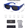 image:imageSOJOS Trendy Y2K Rectangle Polarized Sunglasses for Women Men Fashion Designer Rave Sunglasses SJ2228Dark BlueGrey