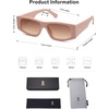 image:imageSOJOS Trendy Y2K Rectangle Polarized Sunglasses for Women Men Fashion Designer Rave Sunglasses SJ2228PinkBrown