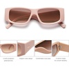 image:imageSOJOS Trendy Y2K Rectangle Polarized Sunglasses for Women Men Fashion Designer Rave Sunglasses SJ2228PinkBrown