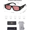 image:imageSOJOS Trendy Y2K Rectangle Polarized Sunglasses for Women Men Fashion Designer Rave Sunglasses SJ2228Shiny BlackRed