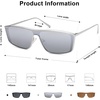 image:imageSOJOS Trendy Y2k Polarized Sunglasses for Women Men Metal Frame UV400 Designer Shades SJ1228SilverSilver