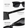 image:imageSOJOS Unisex Rectangle Polarized Sunglasses TR90 Square Frame UV400 Protection Lightweight Flexible for Men and WomenBlackGrey