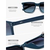 image:imageSOJOS Unisex Rectangle Polarized Sunglasses TR90 Square Frame UV400 Protection Lightweight Flexible for Men and WomenBlueBlue