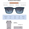 image:imageSOJOS Unisex Rectangle Polarized Sunglasses TR90 Square Frame UV400 Protection Lightweight Flexible for Men and WomenBlueBlue